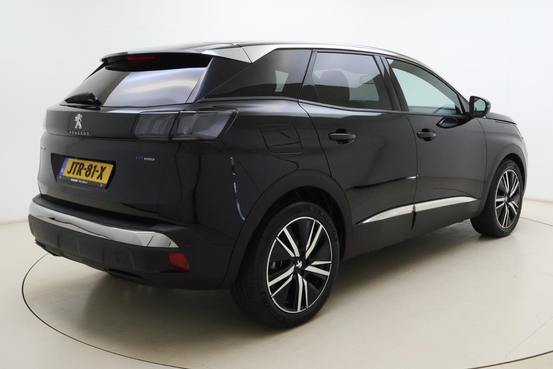 Peugeot 3008 1.6 HYbrid 180 Allure Pack Business | 19 inch |, Auto's, Euro 6, 181 pk, Leder en Stof, Zwart