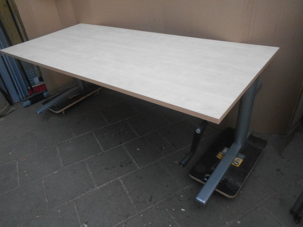nette zit-sta bureau 180x75cm verstelbare hoogte 60x90cm, Ophalen, Zit-sta bureau, Gebruikt, In hoogte verstelbaar