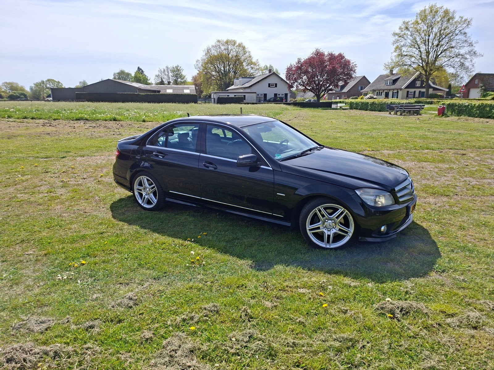 Mercedes-Benz C-Klasse 3.0 C280 Sedan AUT 2008 Zwart, Auto's, Mercedes-Benz, Automaat, Achterwielaandrijving, 1800 kg, Overige bekleding