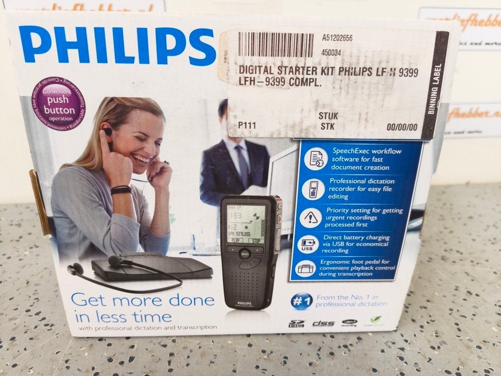 Philips LFH9399 DSS Pocket memo-dicteer en transcriptieset, Nieuw, Ophalen of Verzenden, Apparaat, Philips