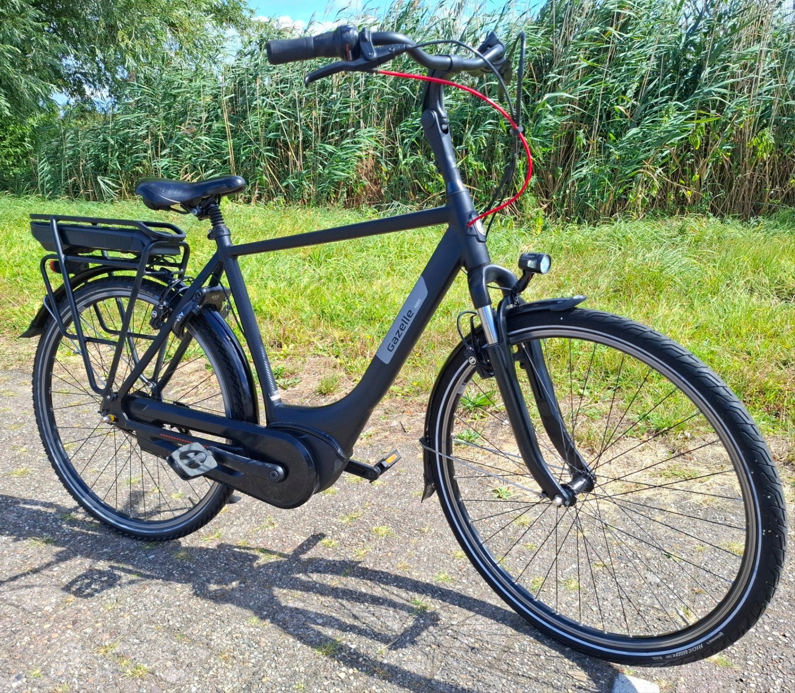 Elektrische Gazelle herenfiets, Bosch middenmotor, 57cm ✅️, Ophalen, Versnellingen, Zo goed als nieuw, Gazelle
