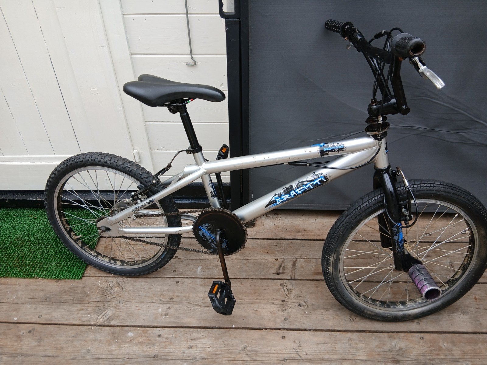 BMX fiets 20 inch - Graffiti, Fietsen en Brommers, Fietsen | Crossfietsen en BMX, Graffiti, Staal, Velgrem, Ophalen of Verzenden