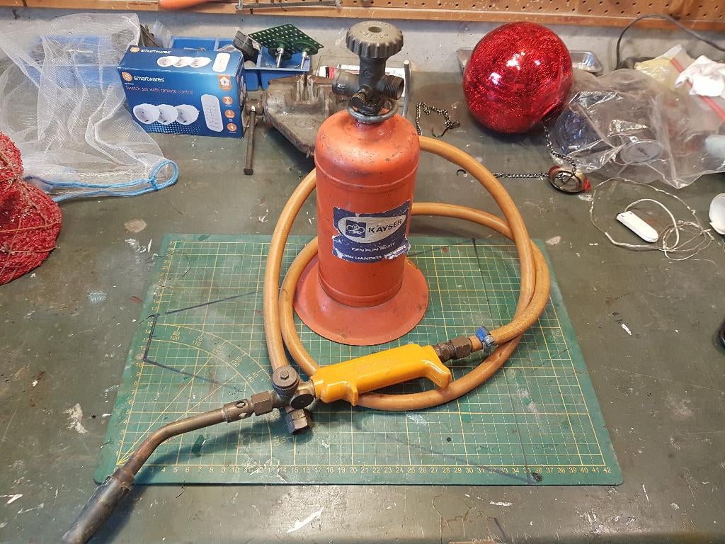 Karweifles met brander., Doe-het-zelf en Verbouw, Ophalen of Verzenden, Gebruikt