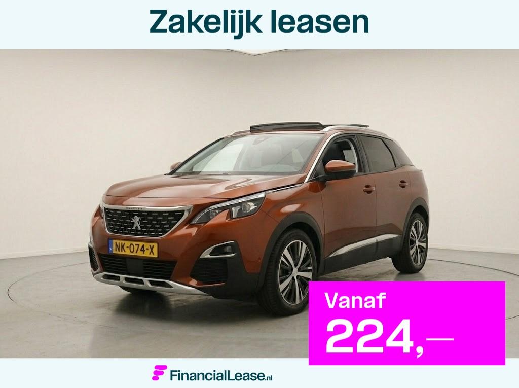 Peugeot 3008 1.2 PureT. Première | Trekhaak | Panoramadak |, 1229 kg, 1199 cc, Bruin, Leder en Stof