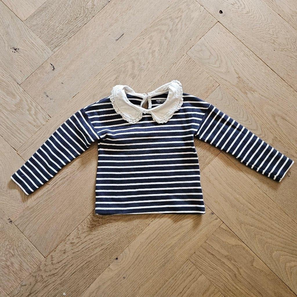 Vertbaudet - longsleeve met kraagje - 110 - meisje, Kinderen en Baby's, Ophalen of Verzenden, Zo goed als nieuw, Maat 110