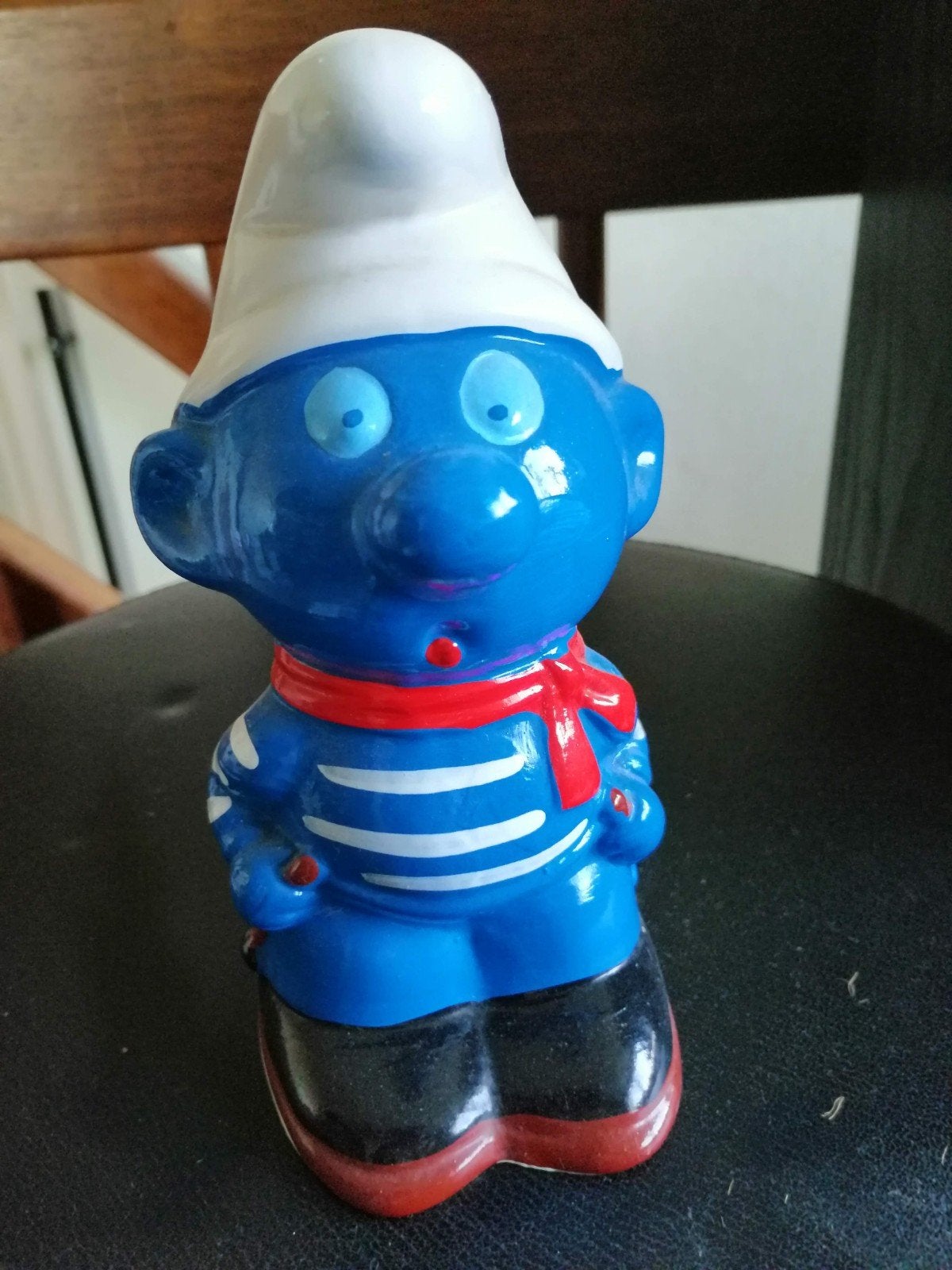 Smurf op ski's spaarpot, Verzamelen, Smurfen, Ophalen of Verzenden, Zo goed als nieuw