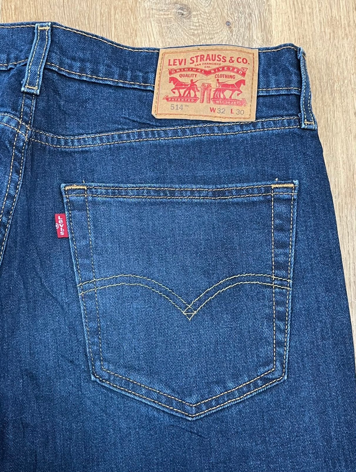 Levi’s 514 straight spijkerbroek blauw - Maat W32 L30, Ophalen of Verzenden, Zo goed als nieuw, Blauw, W32 (confectie 46) of kleiner