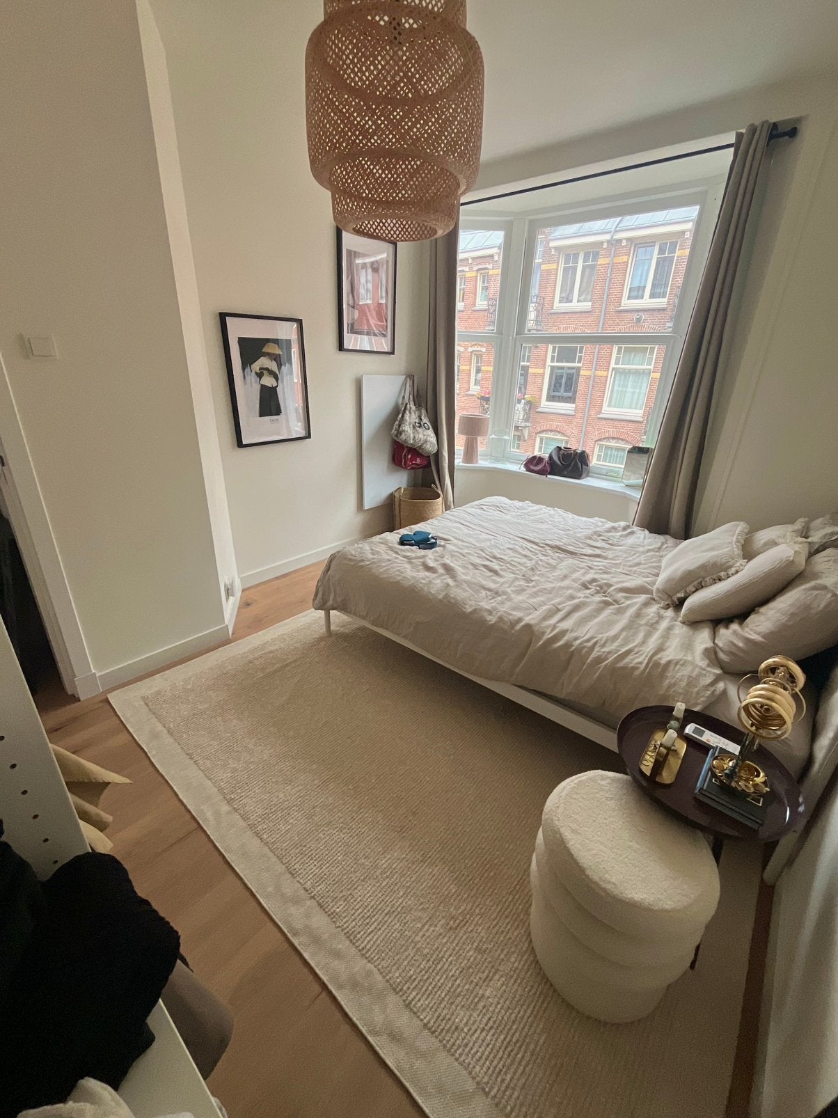 IKEA bed met matras, Ophalen, Wit, Tweepersoons, Zo goed als nieuw