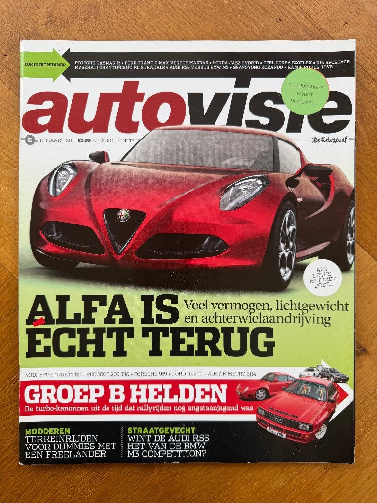 Autovisie nr. 6 2011 *, Algemeen, Verzenden, Zo goed als nieuw, Autovisie