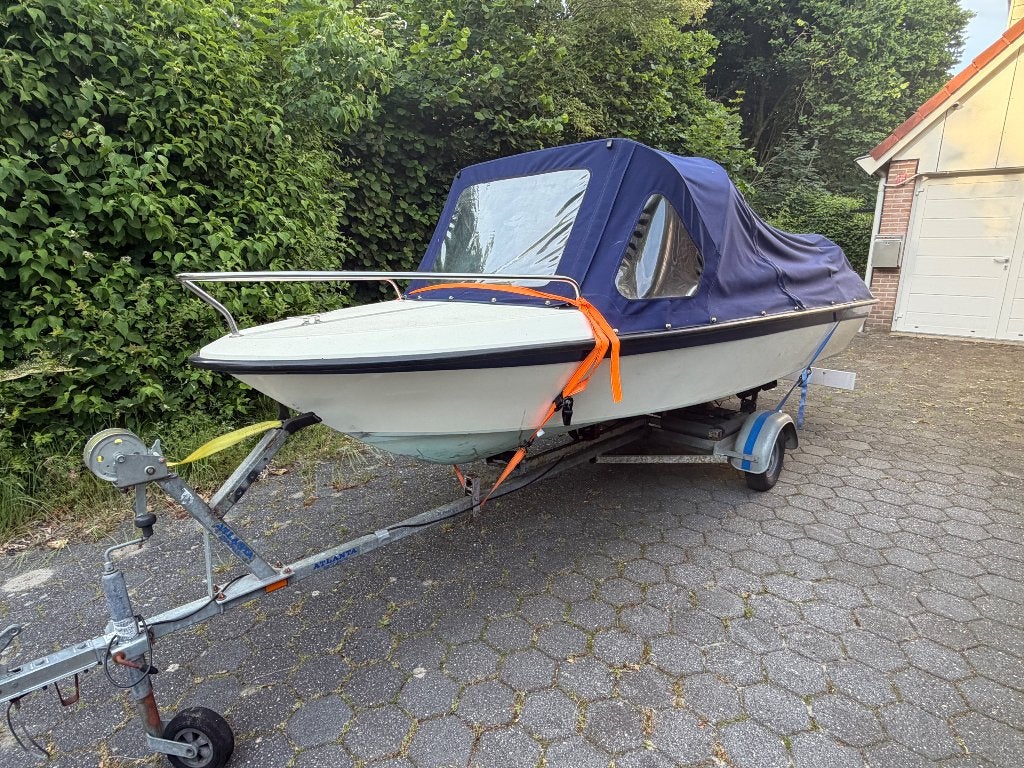Consoleboot 430 met buiskap en Atlanta boottrailer, Ophalen, Overige merken, Gebruikt, Tot 10 pk