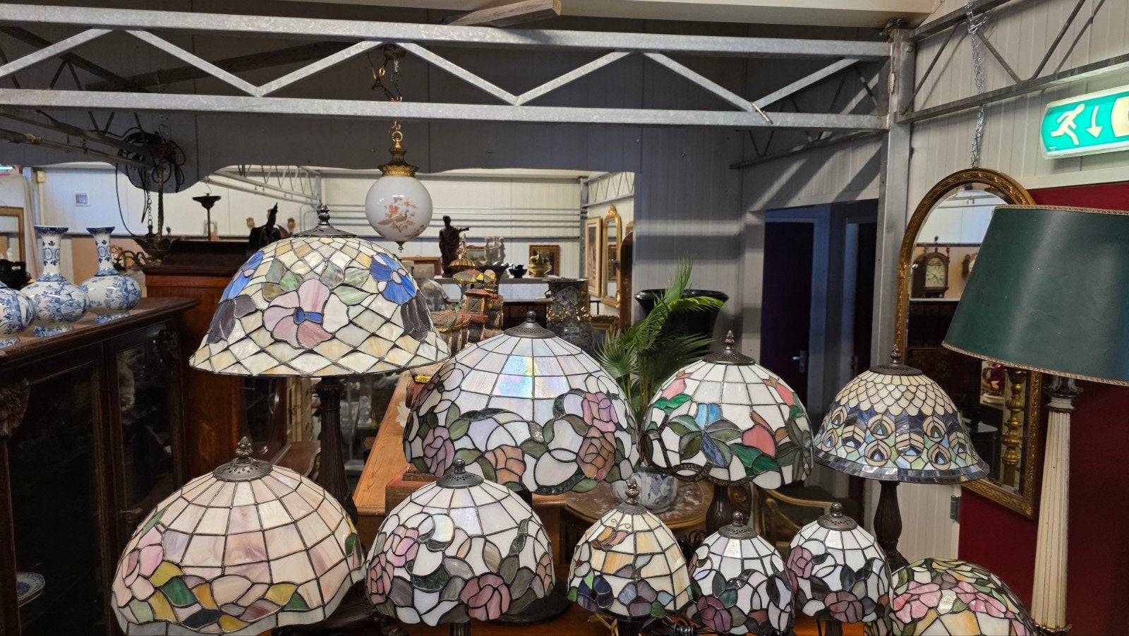 10 lampen brons/ tiffany, Ophalen