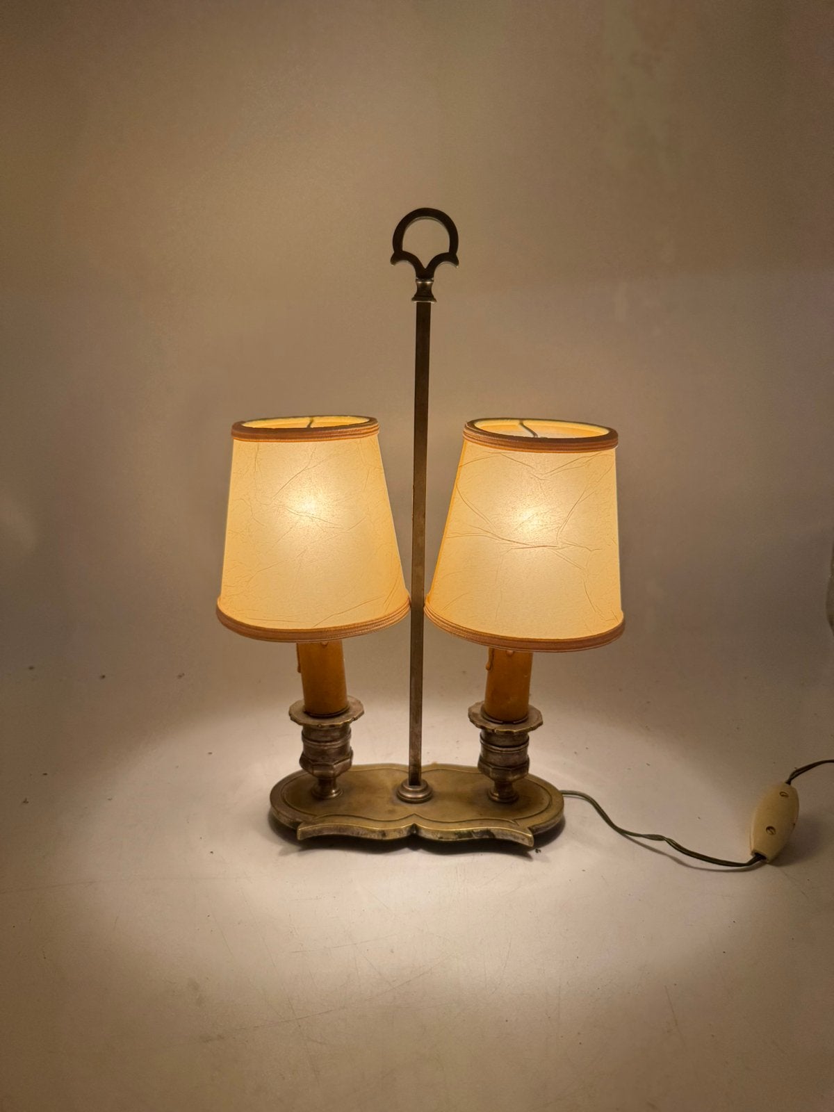 Klassieke Franse 2-Lichts Bouillotte Lamp / Kandelaarlamp –, Antiek en Kunst, Ophalen of Verzenden