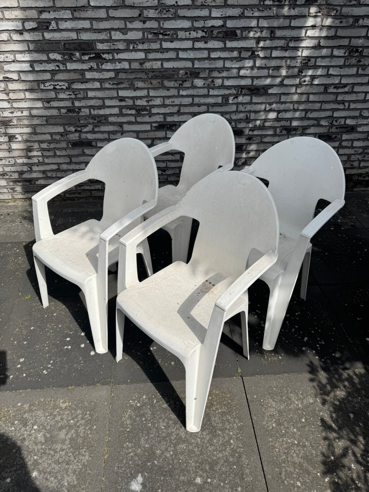 Hartman Oxford Club Tuinstoel 4x, Ophalen of Verzenden, Gebruikt, Plastic, Stapelbaar