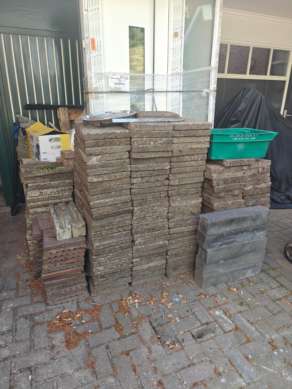 Betontegels 30x30, Ophalen, Gebruikt, Beton, Terrastegels