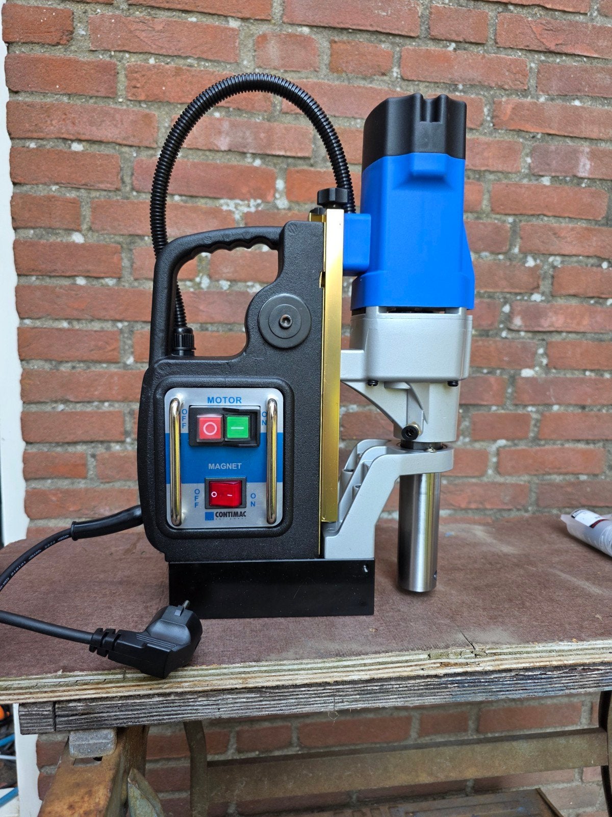 Contimac MD350N Magneetboormachine met accessoires, Ophalen of Verzenden, Nieuw, 600 watt of meer, Boormachine