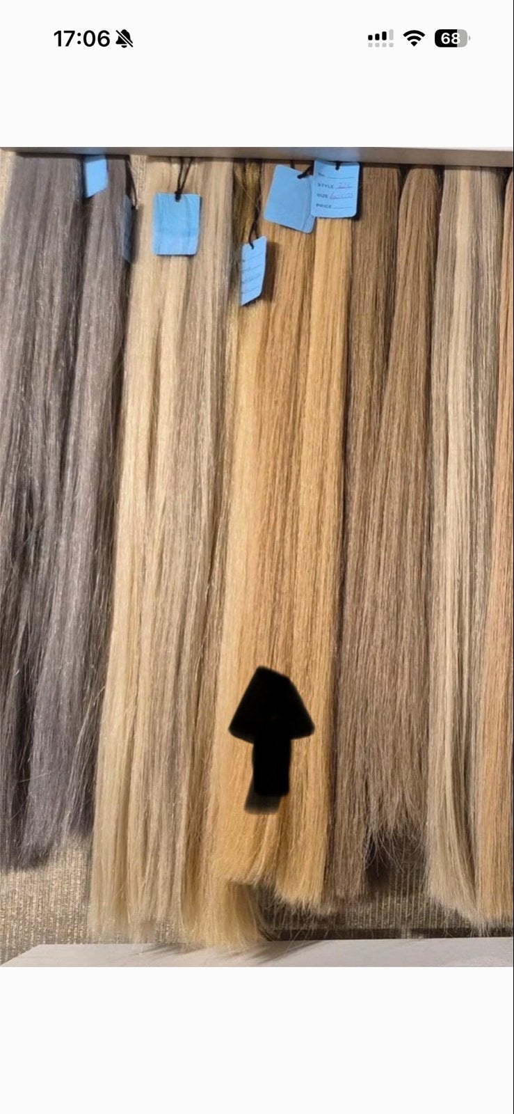 Donkerblond human hair exstansions, 50cm, 100g,, Ophalen, Gebruikt, Pruik of Haarverlenging