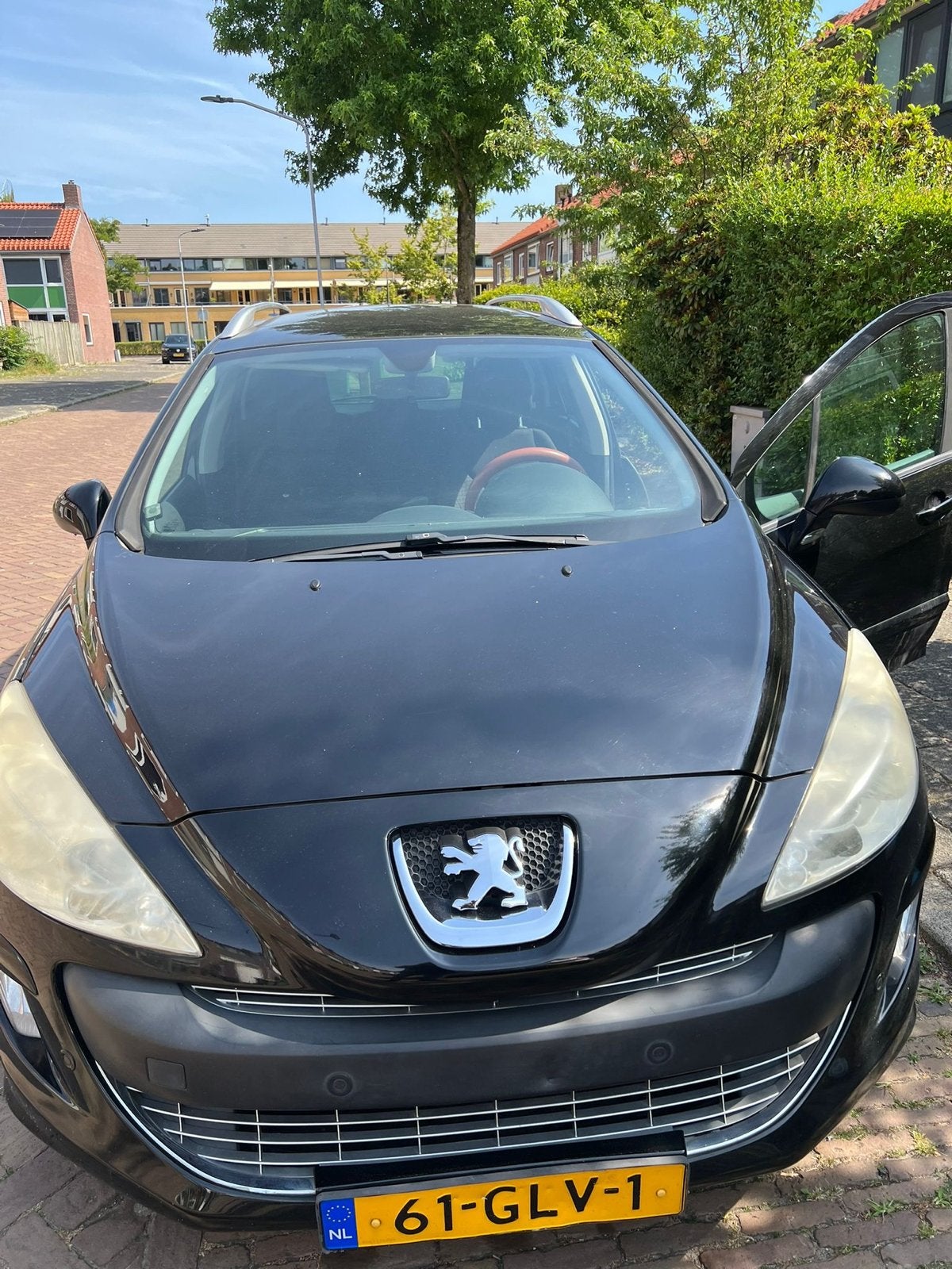 Peugeot 308 1.6 VTI 16V SW 7P 2008 Zwart, Auto's, Voorwielaandrijving, 4 cilinders, 7 stoelen, Handgeschakeld