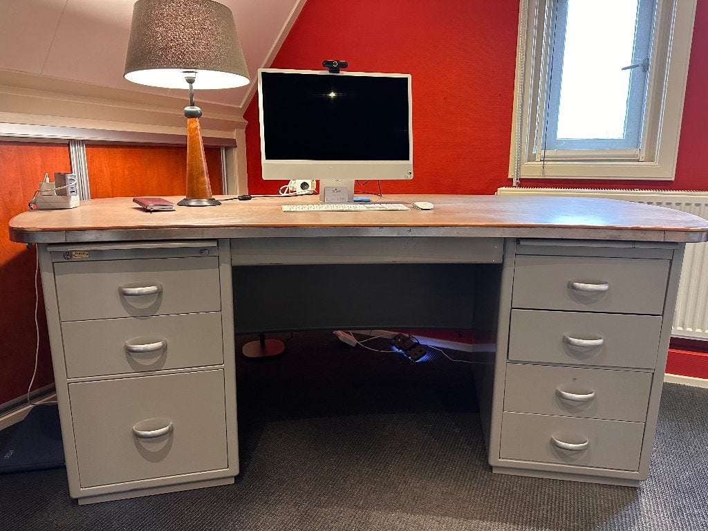 Gispen President bureau, Ophalen, Gebruikt, 210 cm, Metaal