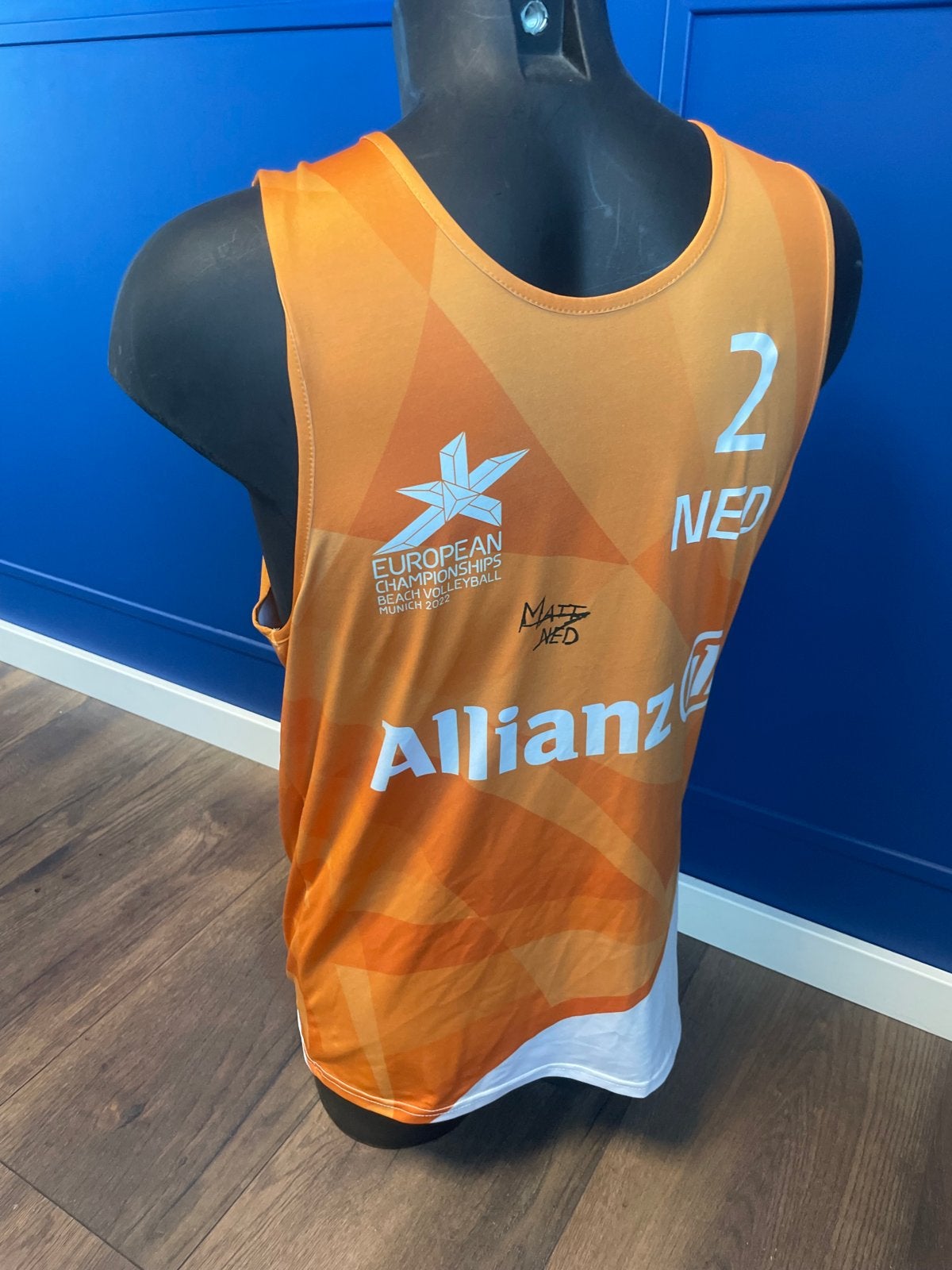 Gesigneerd Matthew Immers Beachvolleybal Shirt EK 2022, Ophalen of Verzenden, Gebruikt