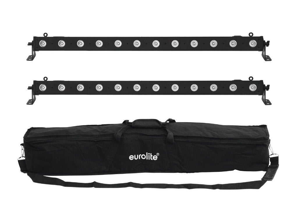EUROLITE Set 2x LED BAR-12 QCL RGBW + Soft Bag, Geluidgestuurd, ., Nieuw, Ophalen of Verzenden