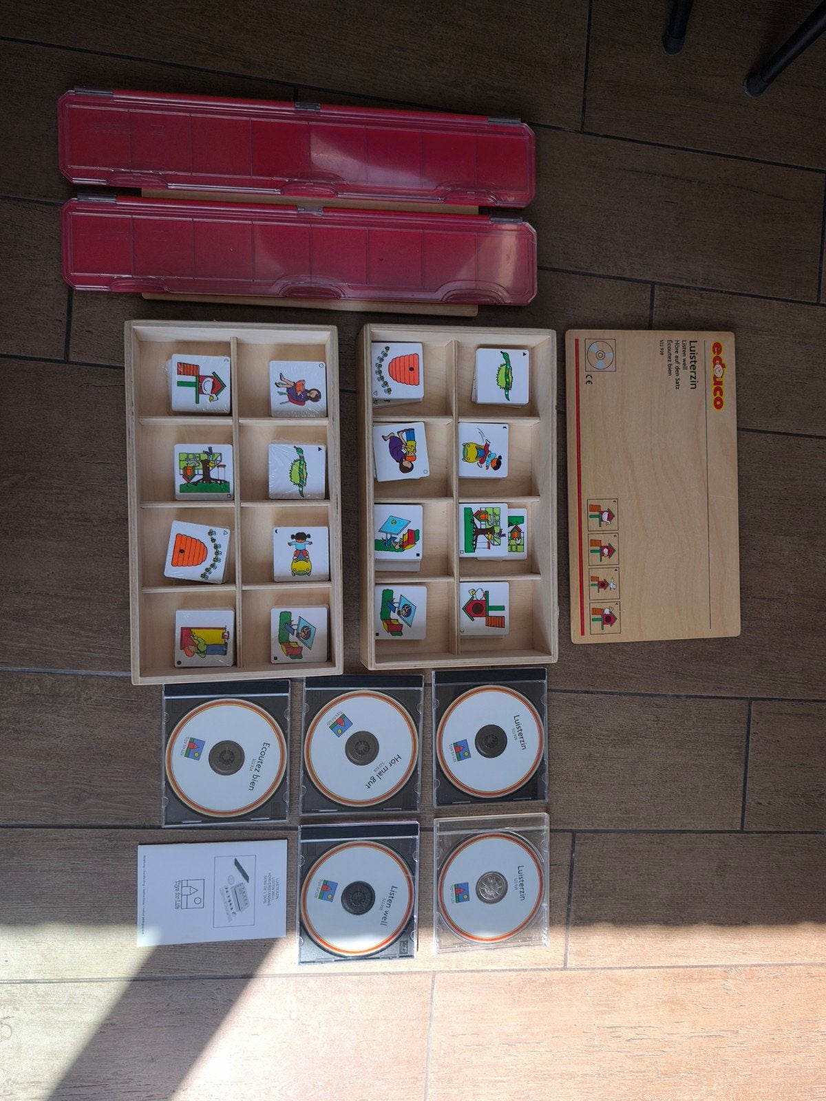 Educo Luisterzin - luisterspel met cd's (NL, DE, EN, FR) - c, Ophalen of Verzenden