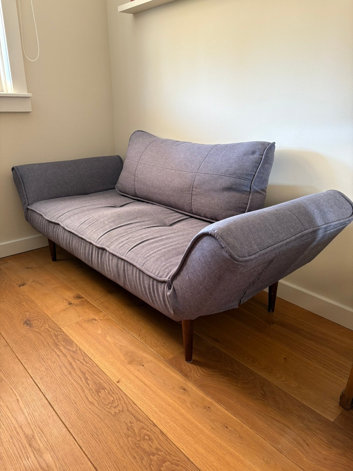 Slaapbank Innovation Zeal, Huis en Inrichting, Slaapkamer | Slaapbanken, 70 cm of minder, Zo goed als nieuw, Twijfelaar, Grijs