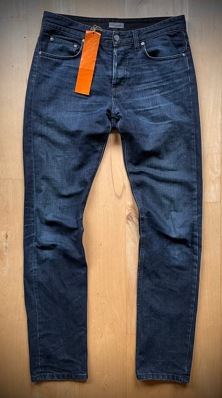Filippa K Samuel Black coated jeans W32 L36 zwart blauw, Ophalen of Verzenden, Blauw, W32 (confectie 46) of kleiner