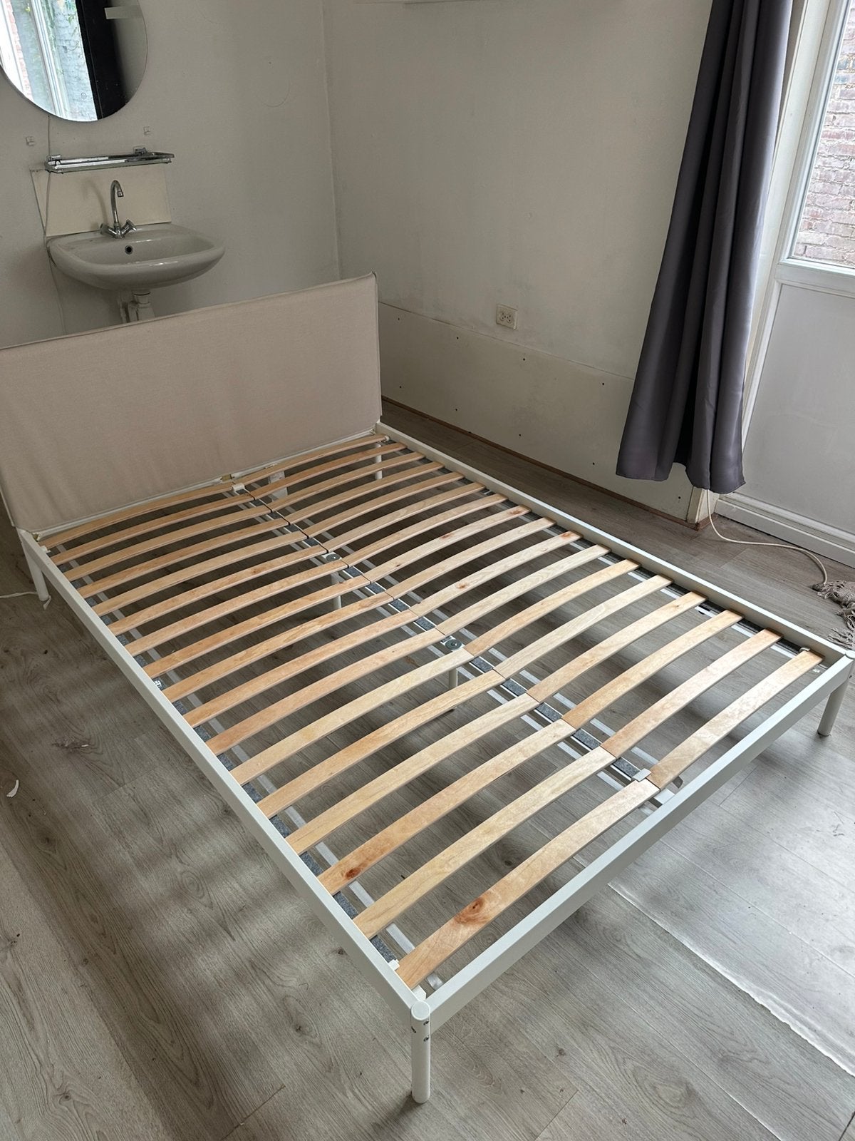 Tweepersoons bed ikea, Ophalen, Wit, Tweepersoons, 140 cm