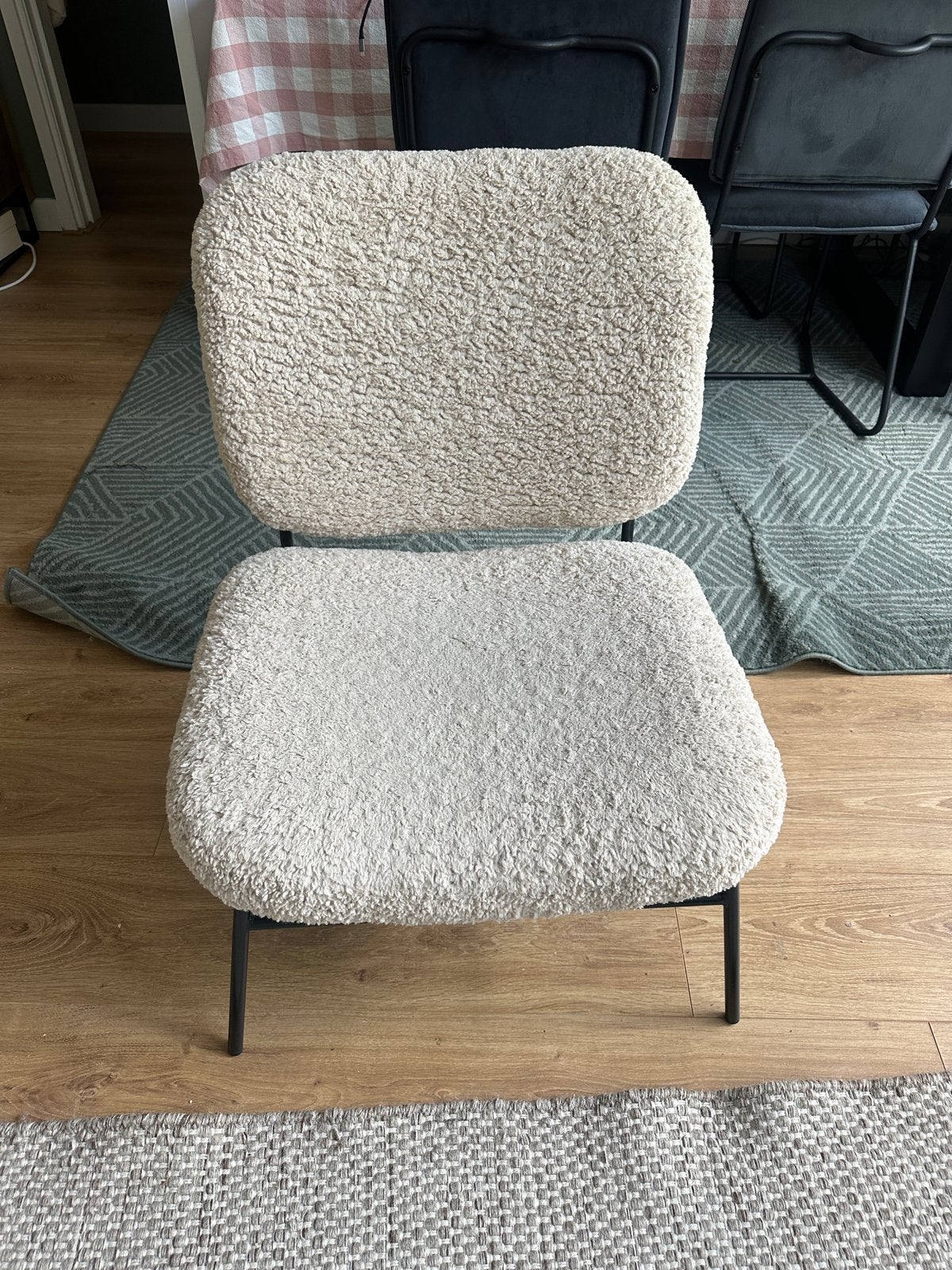 Zara Home Teddy Stoel - Crème/Beige Accentstoel, Huis en Inrichting, Stoelen, Ophalen, Overige kleuren, Zo goed als nieuw, Metaal