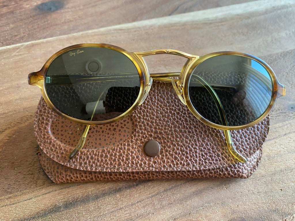 Ray-Ban W1747 Cheyenne Oval III B&L USA G-15 Tortoise, Zonnebril, Bruin, Ophalen of Verzenden, Zo goed als nieuw