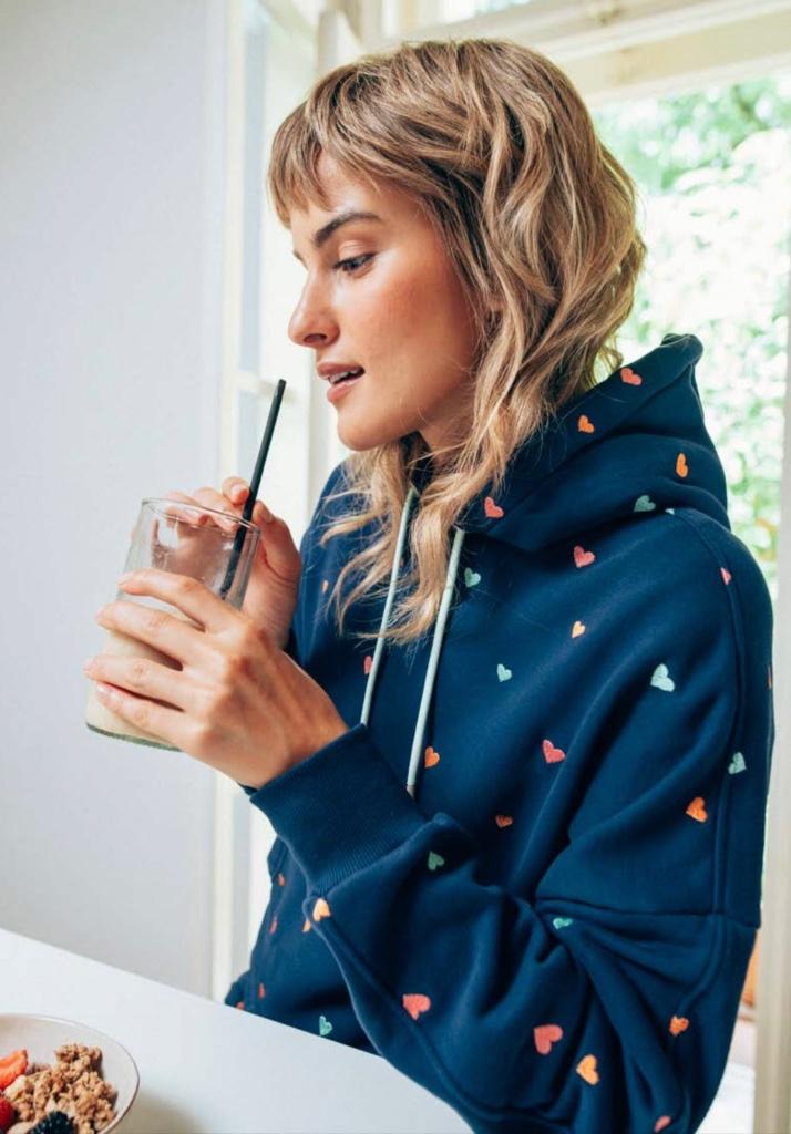 Nieuw! Ragwear hoodie sweater vegan blauw hartjes, Ragwear, Blauw, Nieuw, Ophalen of Verzenden