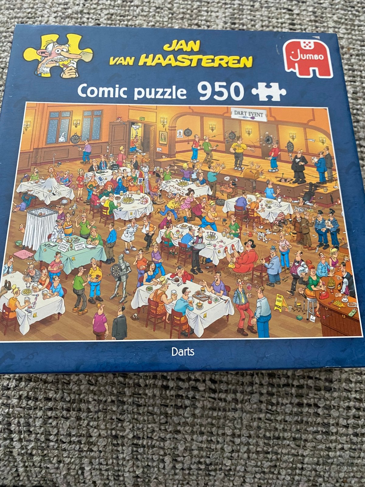 Jan van haasteren puzzel (Darts) 950 stukjes, Ophalen, 500 t/m 1500 stukjes, Zo goed als nieuw