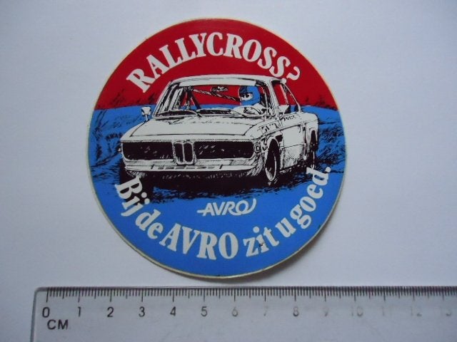 sticker oud BMW Autosport avro rallycross rally autocross, Verzamelen, Stickers, Verzenden, Zo goed als nieuw, Bedrijf of Vereniging