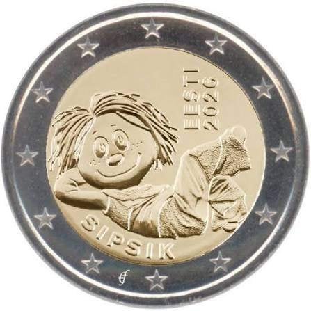 Estland 2 euro 2026 UNC SIPSIK Direct, Ophalen of Verzenden, Estland, 2 euro, Losse munt