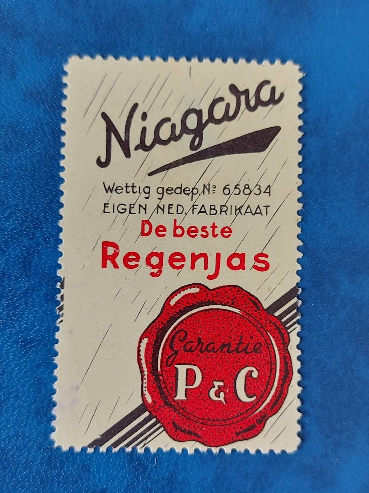 Sluitzegel NIAGARA Regenjas Peek & Cloppenburg, Verzenden