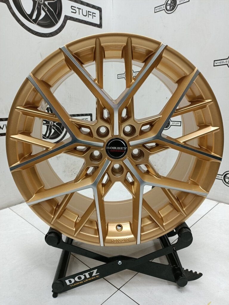 Borbet BY Gold lichtmetaal velgen 19 inch 5x112, Auto-onderdelen, Banden en Velgen, Ophalen, Gebruikt, 19 inch, Velg(en)