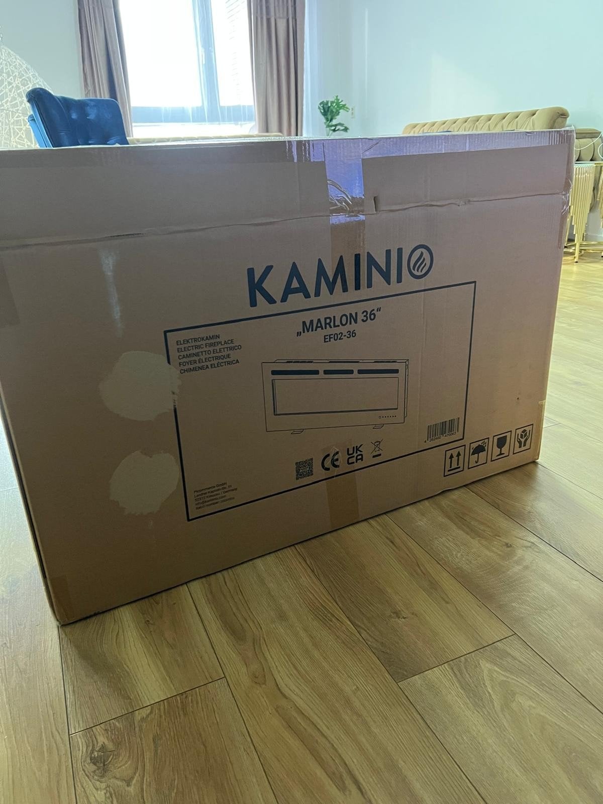 KAMINIO Elektrische haard MARLON 36" - Nieuw in doos, Ophalen, Nieuw, Inbouwhaard, Elektrische haard