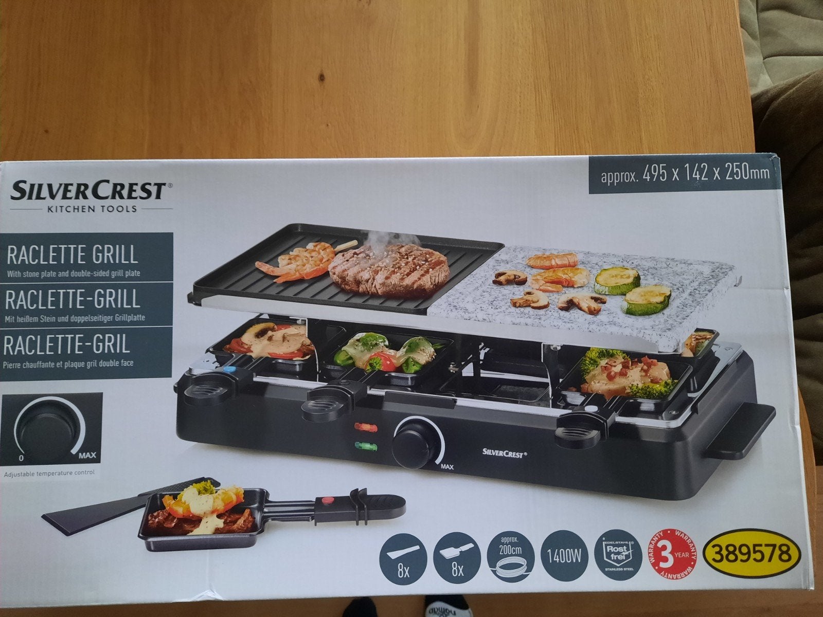 8 pers. Raclette grill gourmet hot stone NIEUW in verpakking, Ophalen of Verzenden, Nieuw, 8 personen of meer