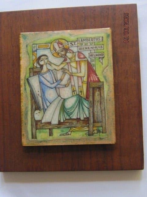 Mooie Emaille Wolkerman Plaquette,Lambertus Ziekenhuis, Ophalen