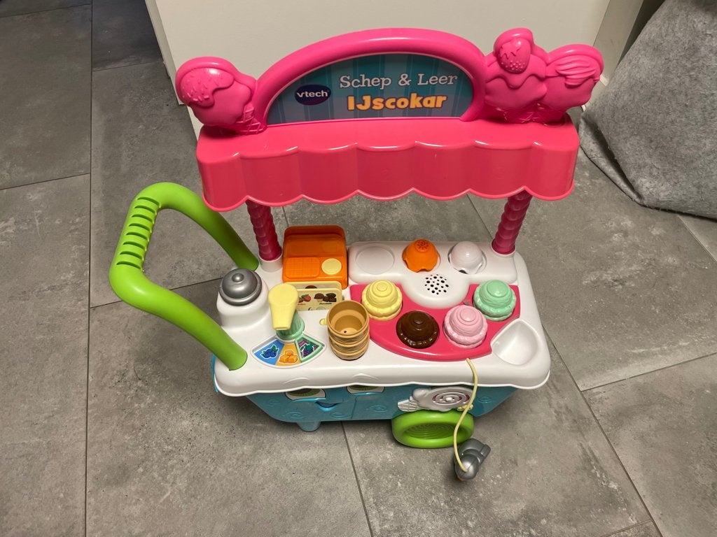 Schep en leer ijscokar Vtech, Ophalen, Gebruikt, 6 maanden tot 2 jaar