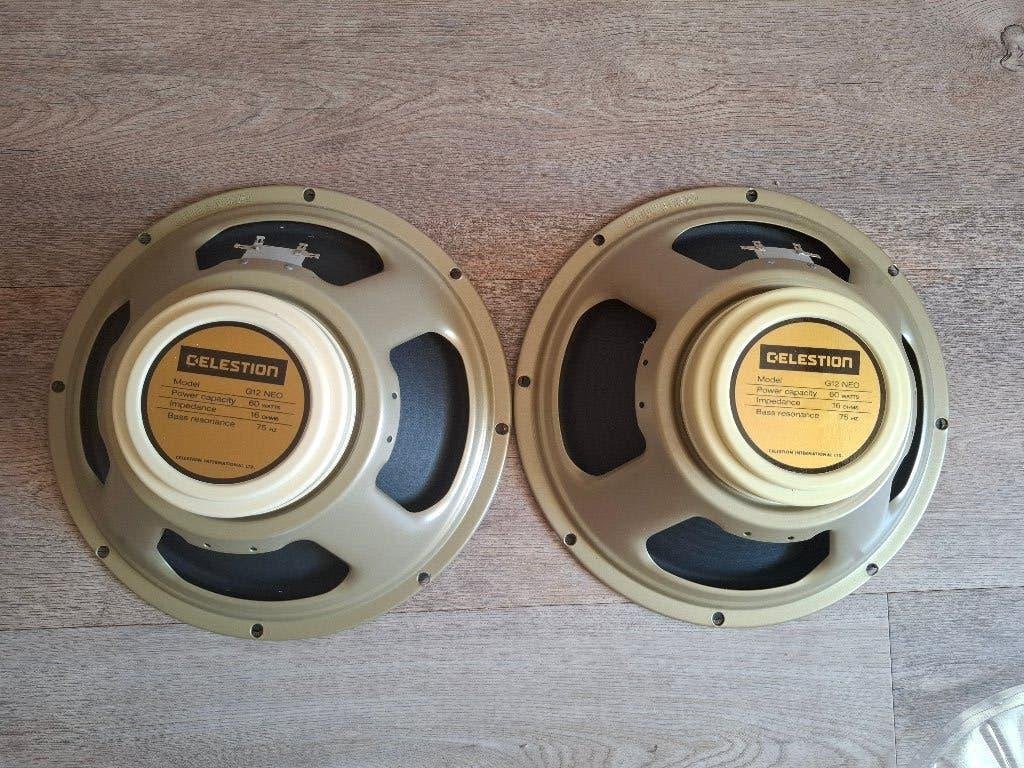 2x Celestion G12 NEO Creamback 16 Ohm, Ophalen of Verzenden, Zo goed als nieuw, Elektrische gitaar