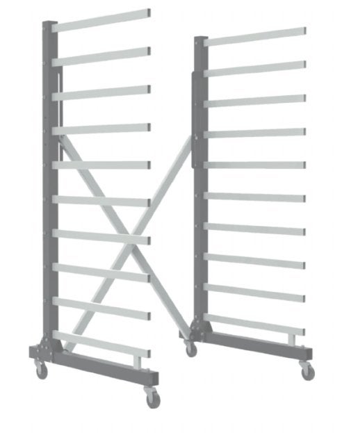 verrijdbare platenwagen met wieltjes TEAB, Doe-het-zelf en Verbouw, Transportwagens, Ophalen, Moss, Transportkar, Zo goed als nieuw