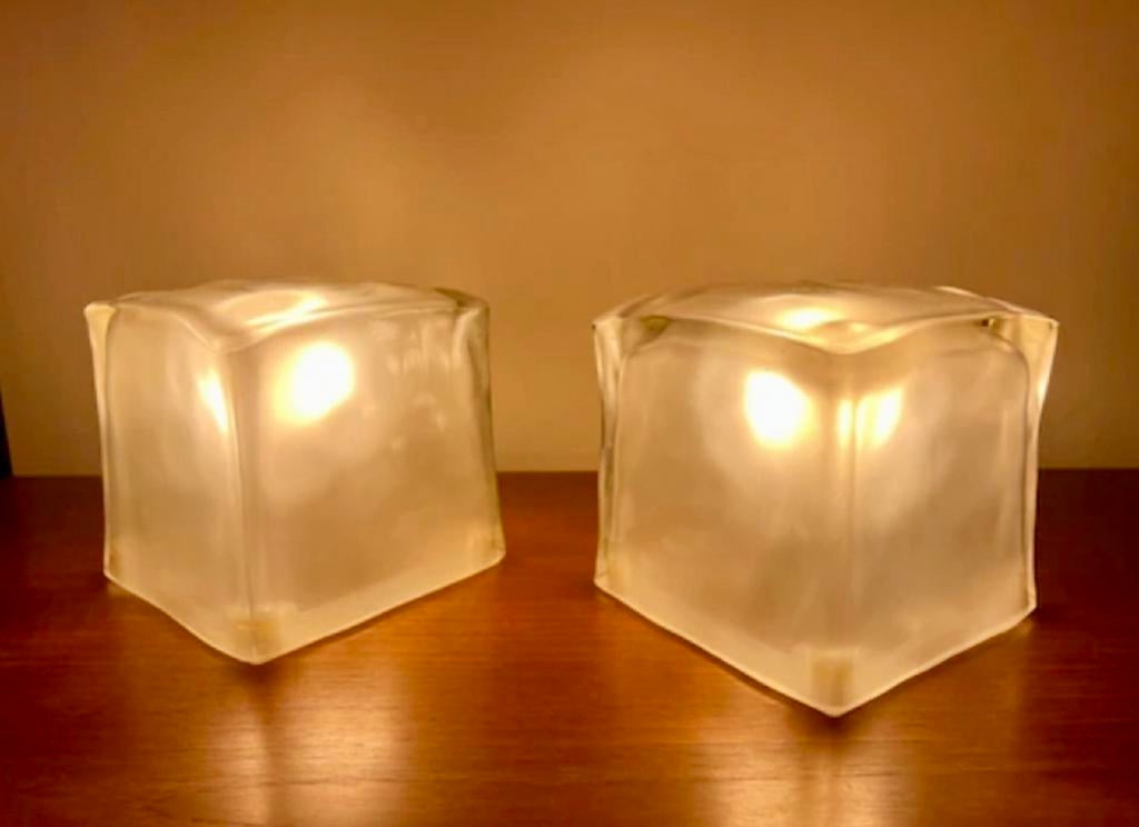 2 x vintage ikea ice cube lampen, Ophalen of Verzenden, Zo goed als nieuw, Overige materialen, Minder dan 25 cm