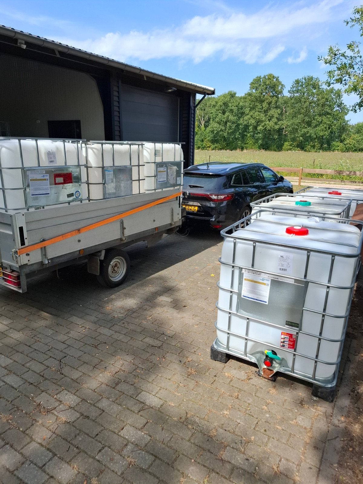 6x ibc vaten - water opslag - regenton (Let op zonder frame), Ophalen