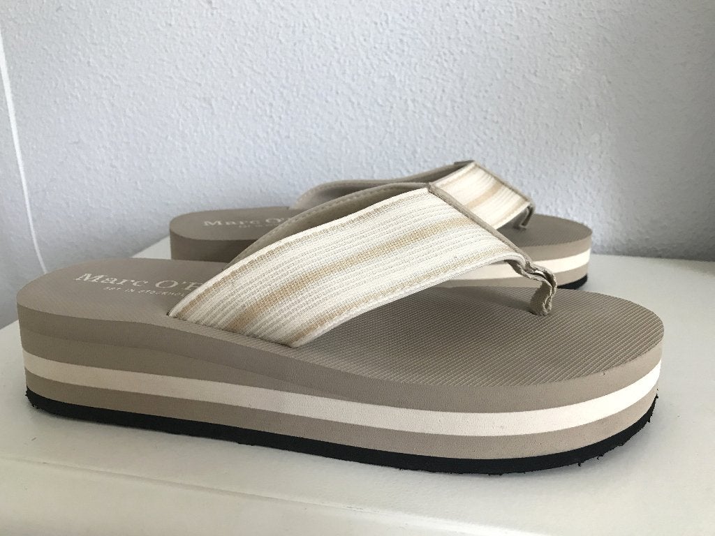 Marc O'Polo plateau slippers maat 39, Slippers, Verzenden, Beige, Zo goed als nieuw