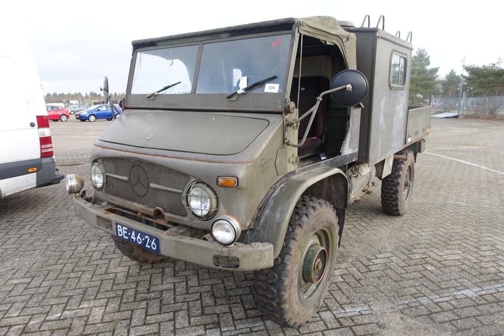 Mercedes-Benz Unimog 404 S 4X4 1962 LPG/benzin autokenteken, Ophalen of Verzenden, Landmacht