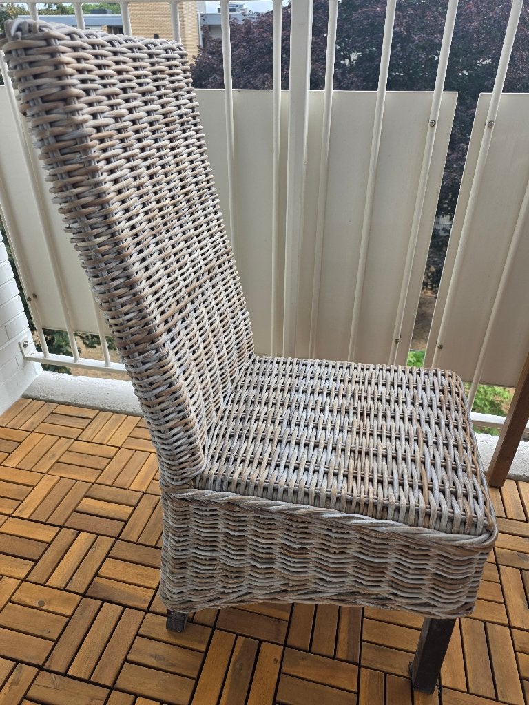 tuinsetje met vier stoelen, Tuin en Terras, Tuinsets en Loungesets, Ophalen, 4 zitplaatsen, Gebruikt, Rotan