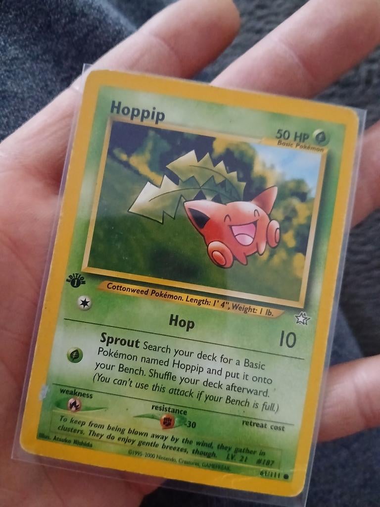 Hoppip #61 Pokémon Neo Genesis / First Edition, Ophalen of Verzenden