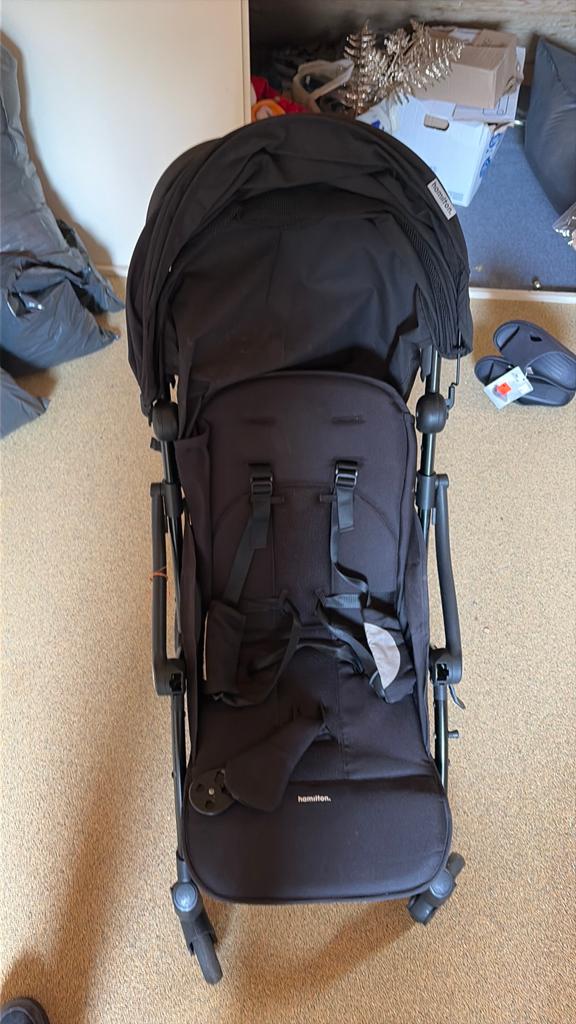 Hamilton Easy Inklapbare Buggy - Zwart, Kinderen en Baby's, Buggy's, Ophalen of Verzenden, Gebruikt, Overige merken, Verstelbare rugleuning