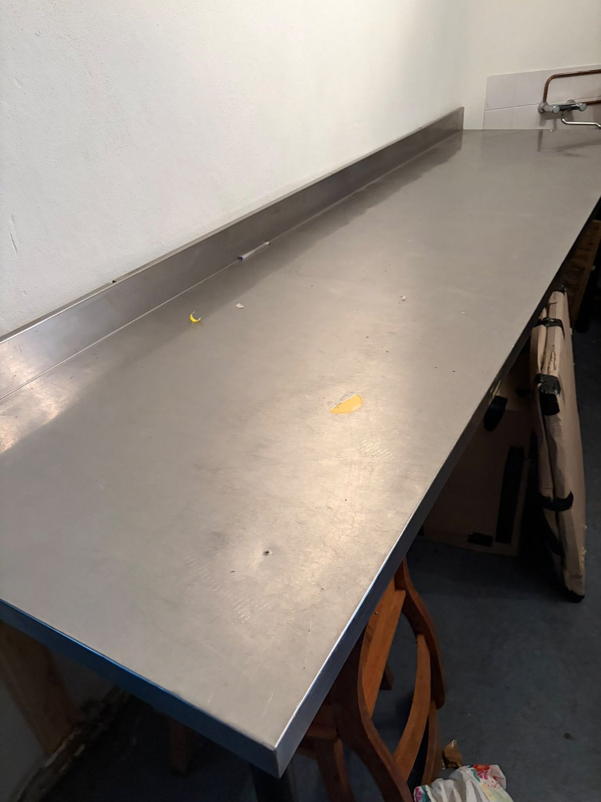 RVS werkblad en werkbank, Ophalen, 75 cm of meer, Zo goed als nieuw, 200 cm of meer
